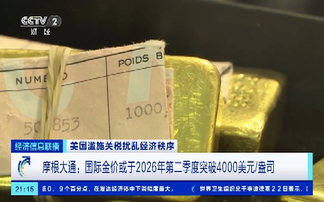 摩根大通称国际金价或突破4000美元